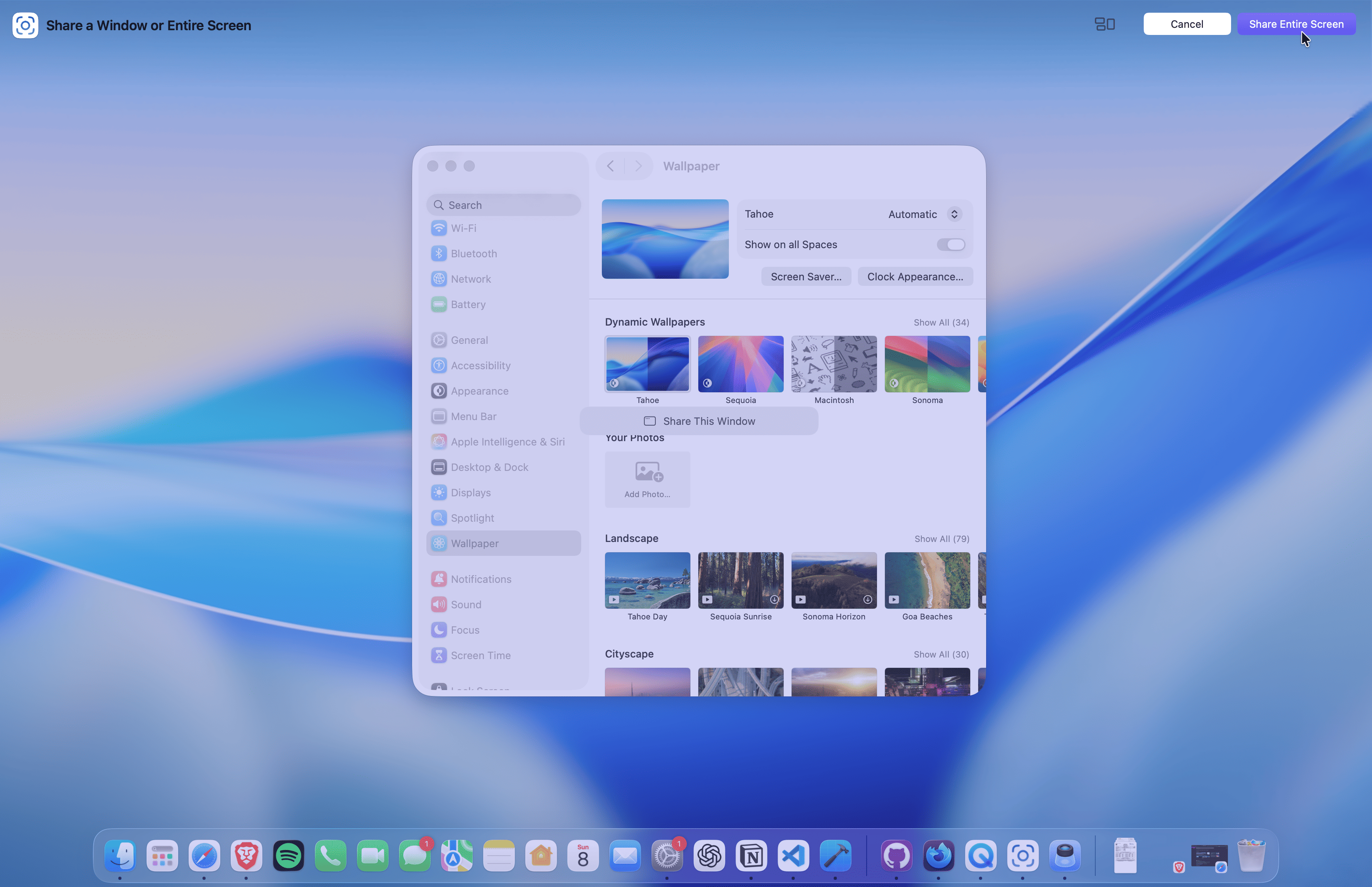 Display/Window selection